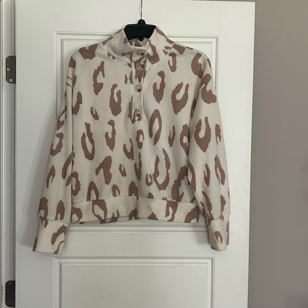 Lush Tan and Cream Knit Sweater